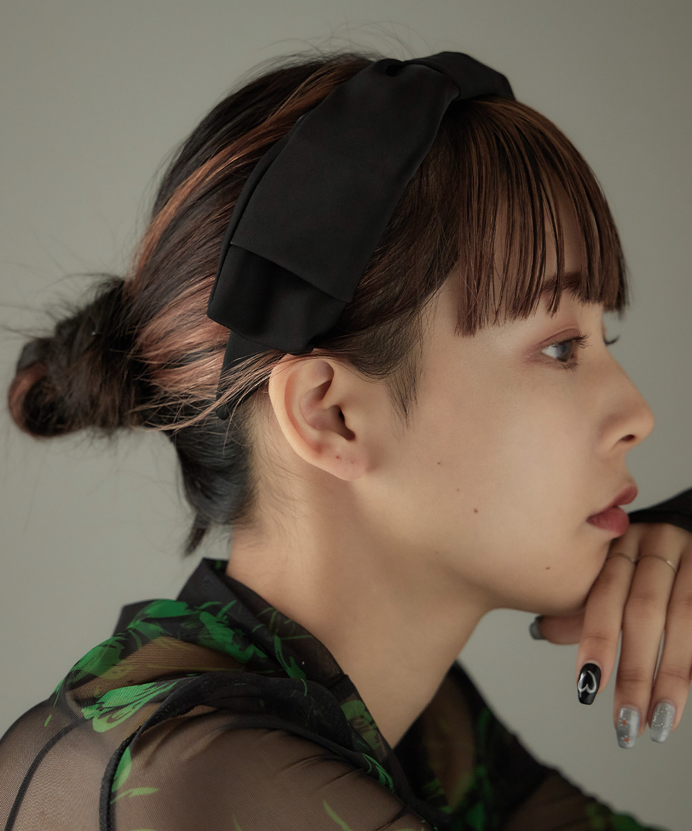 shushutong リボン　カチューシャ　ヘアバンド　ブラック shushutong リボン カチューシャ ヘアバンド ブラック - メルカリ