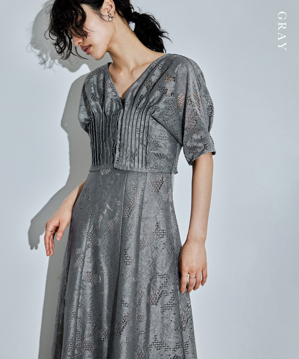 新品☆LLベージュ×黒系ジャガードボレロ＆ワンピドレス♪1.9相当☆