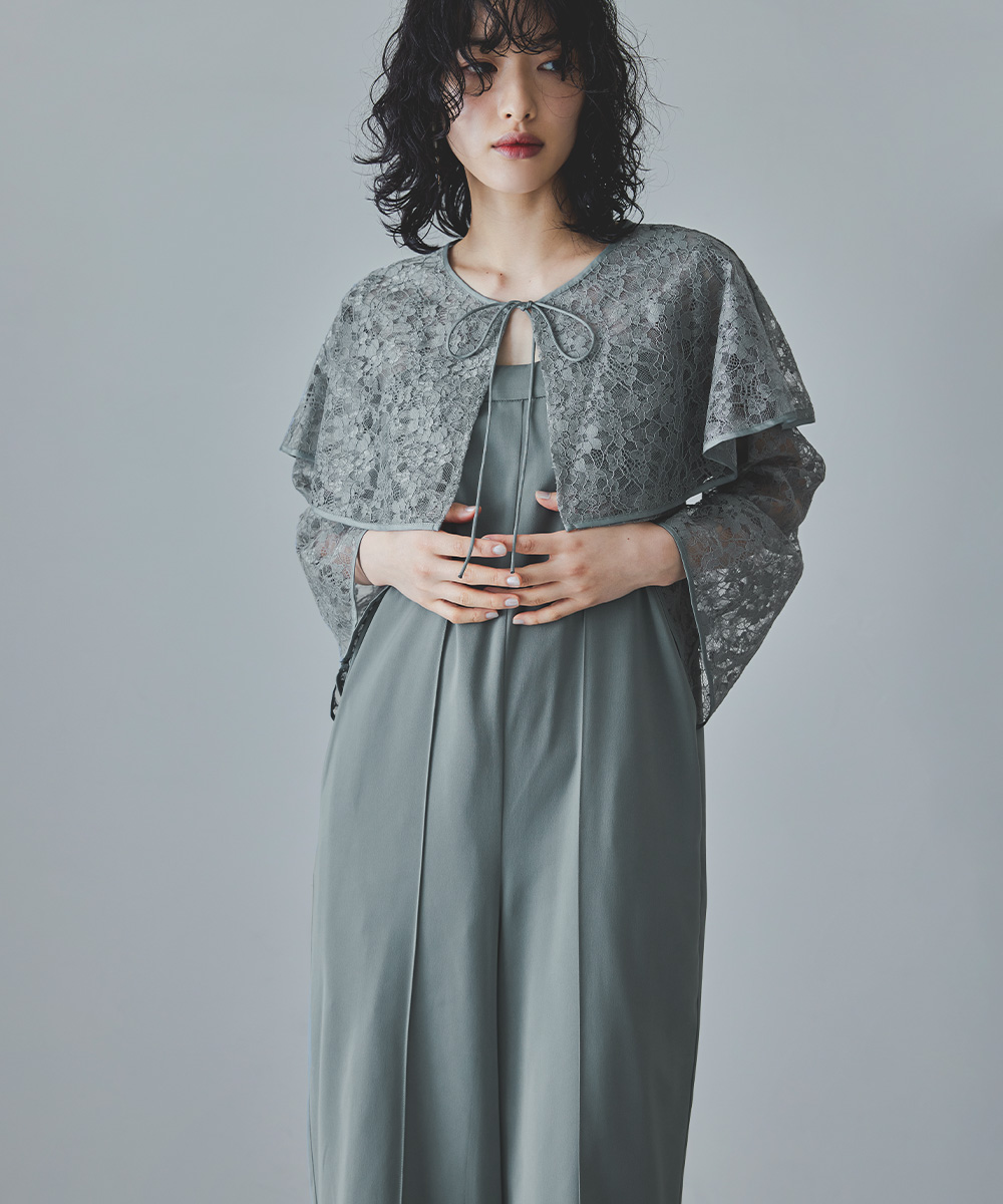 レース刺繍ボレロ×オールインワン