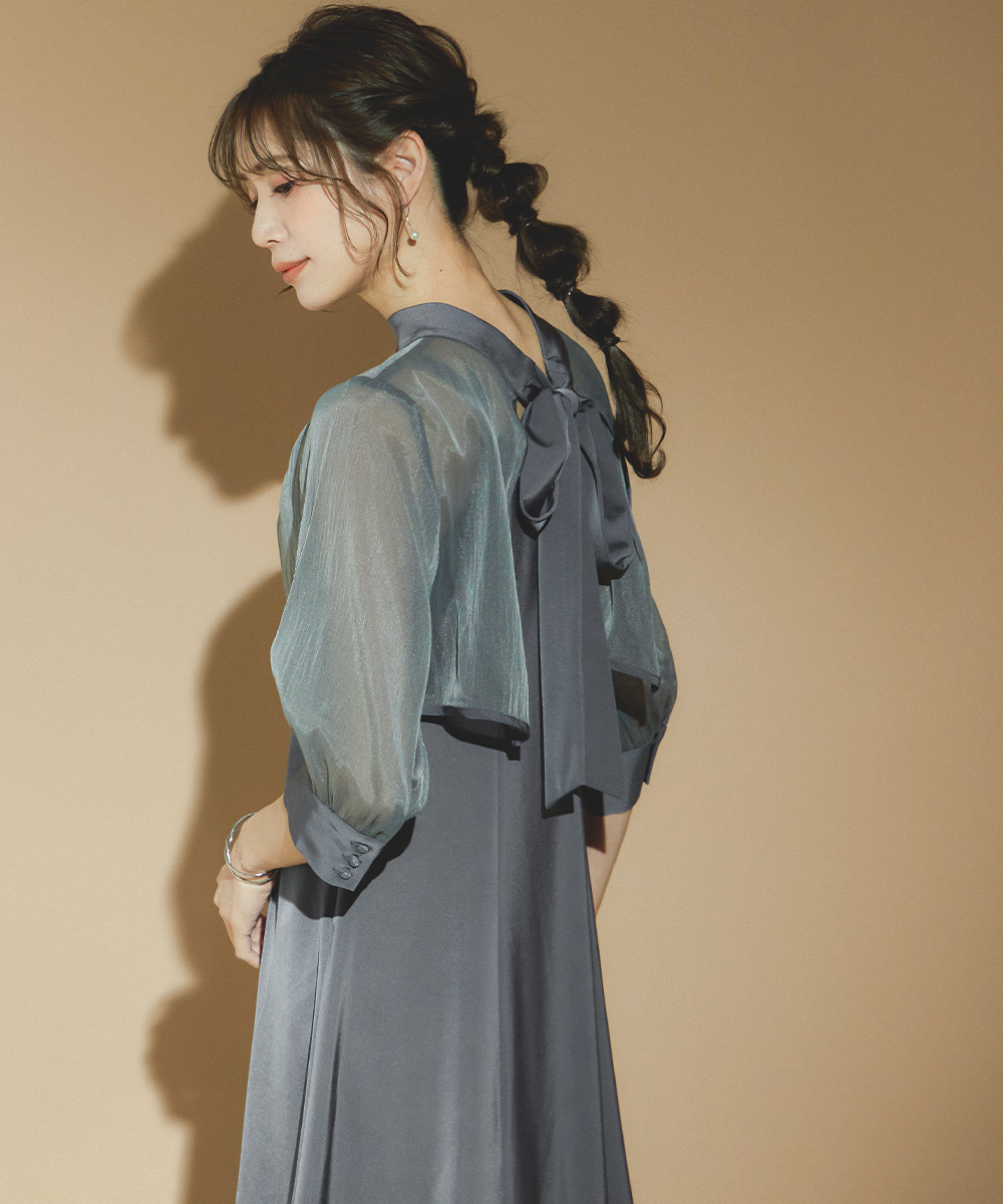 niana 結婚式 ワンピース パーティードレス チュール ボレロ
