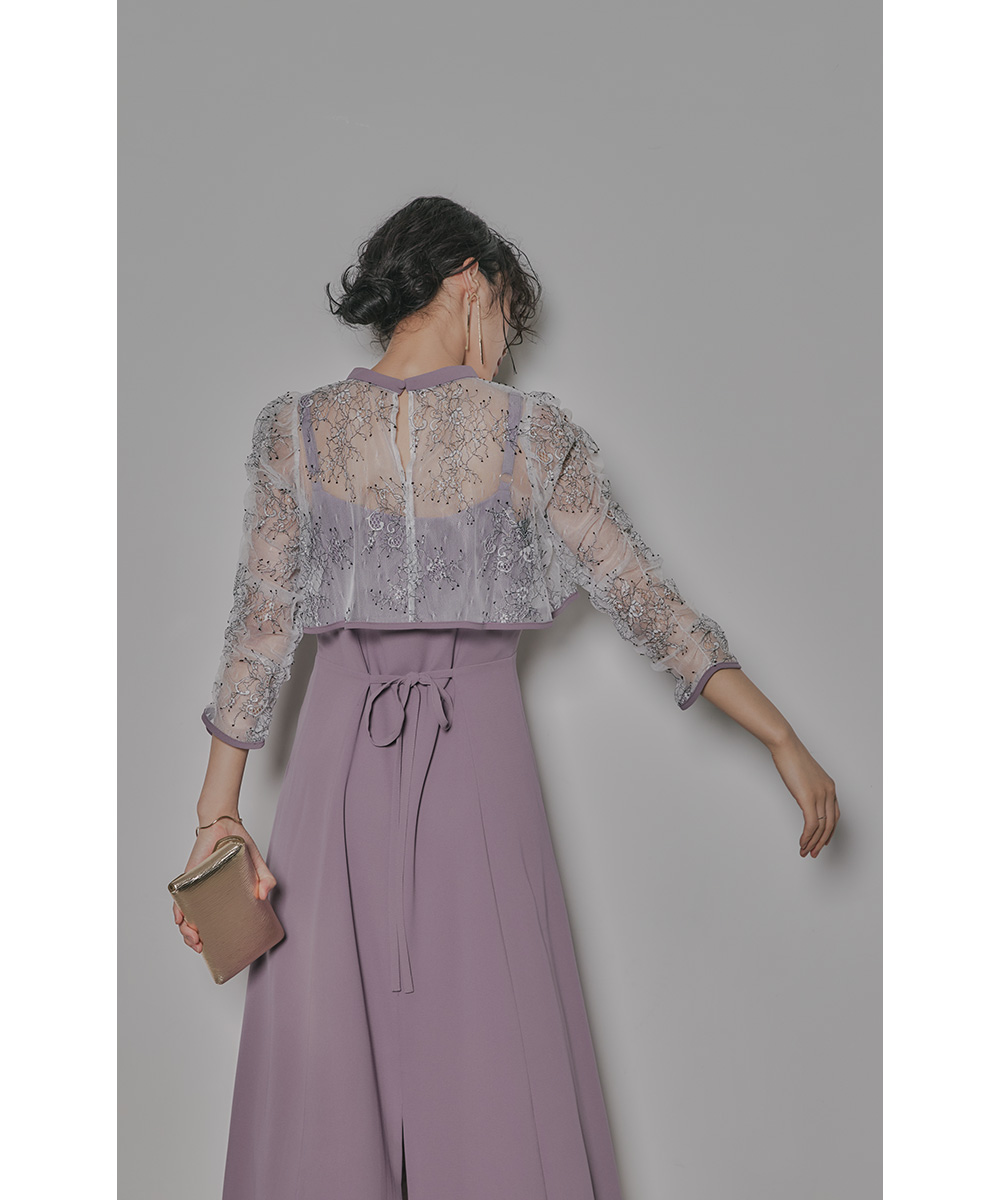 niana 結婚式 ワンピース パーティードレス レース ボレロ