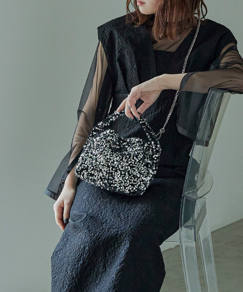 再お値下げ　新品タグ付き　ルルギネス　スパンコール　パーティーバック niana 2wayスパンコールパーティーバッグ スパンコールバッグ