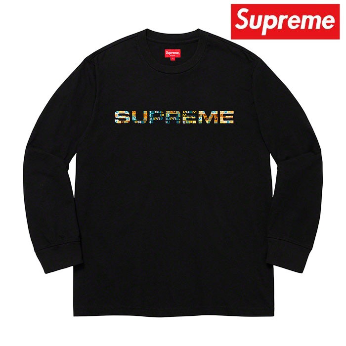 Supreme シュプリーム Meta Logo L/S Top 長袖Tシャツ ブラック 2020年春夏新作