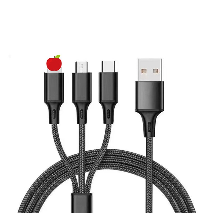 3in1 充電ケーブル usb Android iPhone Type-C ケーブル 3つのコネクター 充電コード 急速充電 同時充電可 在宅勤務 タイプC｜fashionrezumu｜12