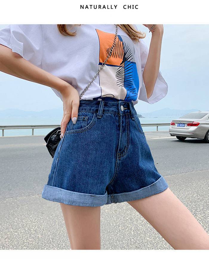 ハーフ・ショートパンツ 25SS   Relaxed fit 90s light blue denim show BEATJIVE ハーフパンツ レディース 膝下 五分丈 デニムパンツ