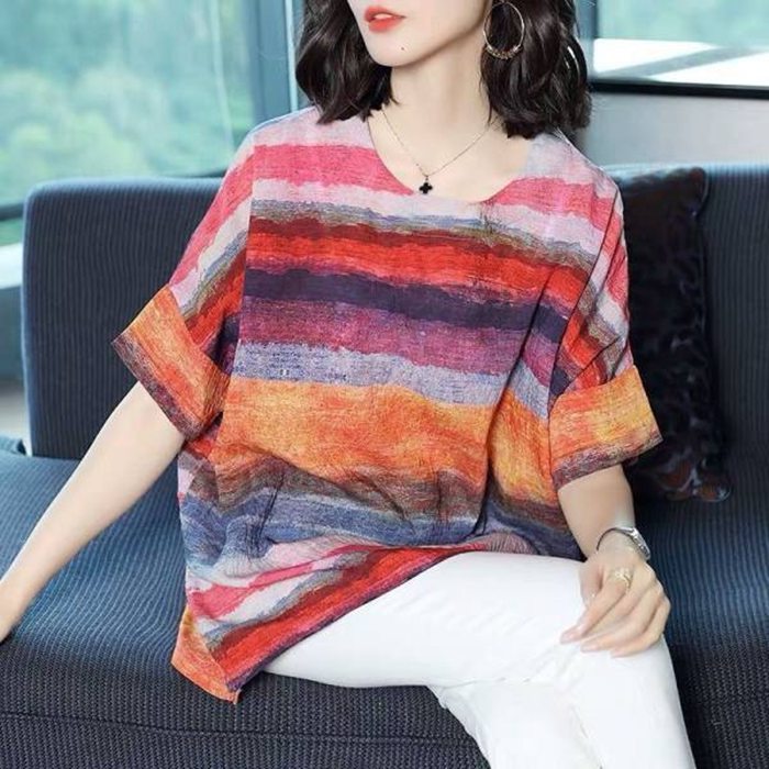 Tシャツ レディース トップス 半袖 クルーネック ゆったり 体型カバー 薄手 シンプル カジュアル  ホームウェア 夏 部屋着 きれい 夏服