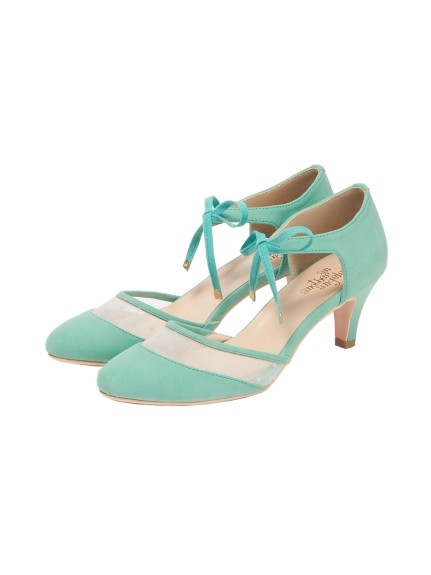 Fi.n.t(フィント)通販|【an another angelus】ドットチュールセパレートパンプス(GREEN)