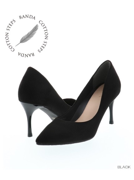RANDA(ランダ)通販|【ストレスフリー】ベーシックパンプス(BLACK)