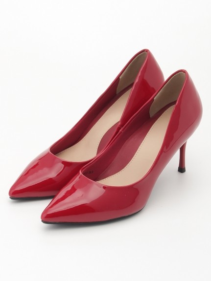 RANDA(ランダ)通販|【ストレスフリー】ベーシックパンプス(RED)