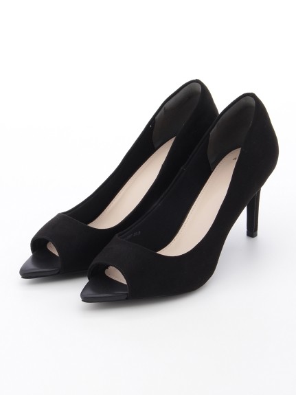 RANDA(ランダ)通販|ポインテッドオープントゥパンプス(BLACK)