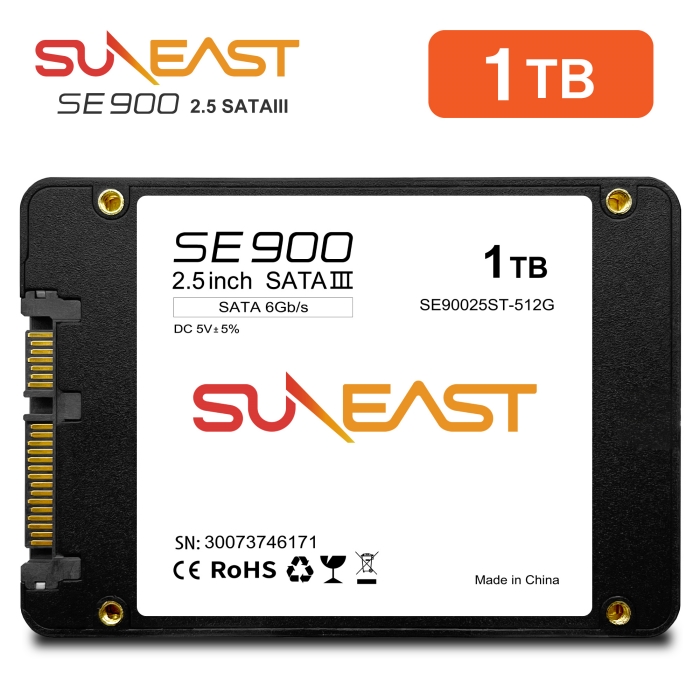 SUNEAST 1TB 内蔵SSD 2.5インチ 7mm SATA3 6Gb/s 3D NAND