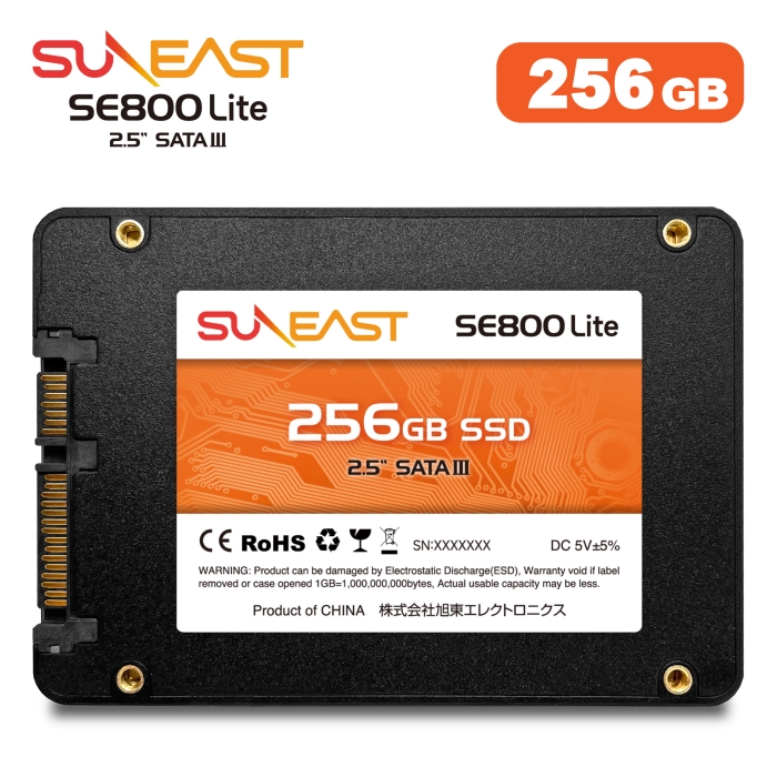 SUNEAST 256GB 内蔵SSD 2.5インチ 7mm SATA3 6Gb/s 3D NAND