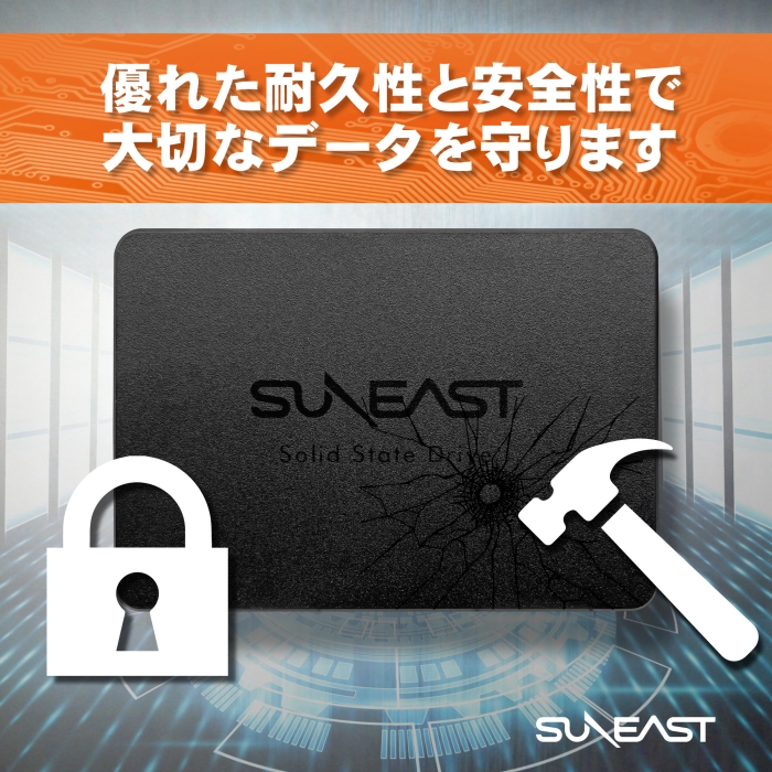 SUNEAST 2TB 内蔵SSD 2.5インチ 7mm SATA3 6Gb/s 3D NAND採用 PS4動作