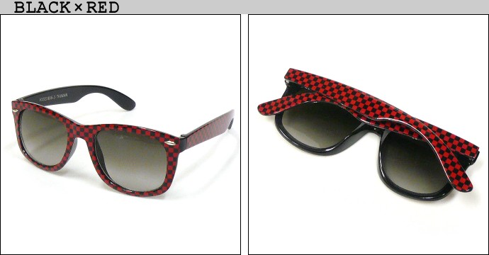 チェッカーサングラス チェック柄 伊達メガネ 眼鏡 PUNK ロック パンク