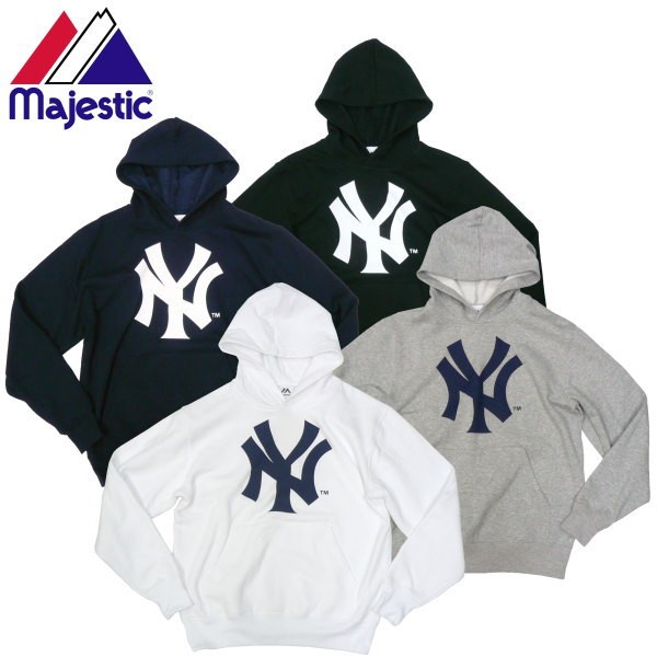 Majestic マジェスティック New York Yankees ビッグロゴ パーカー