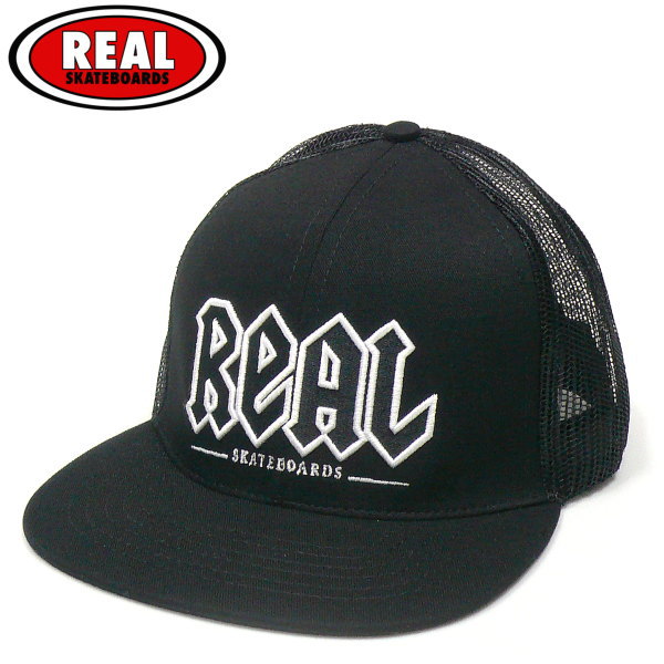 RE⚡︎AL DEEDS ロゴ スナップバック メッシュキャップ 黒×イエロー 激安 超特価商店街 RE⚡︎AL DEEDS ロゴ スナップバック
