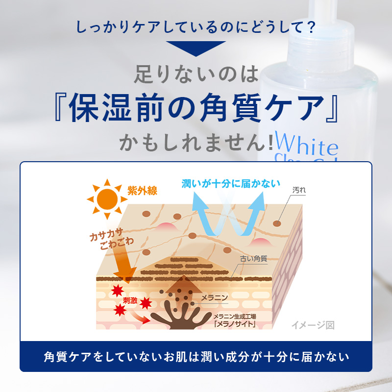 Cure ピーリング 角質取り 角質ジェル ホワイトクリアジェル100g 薬用