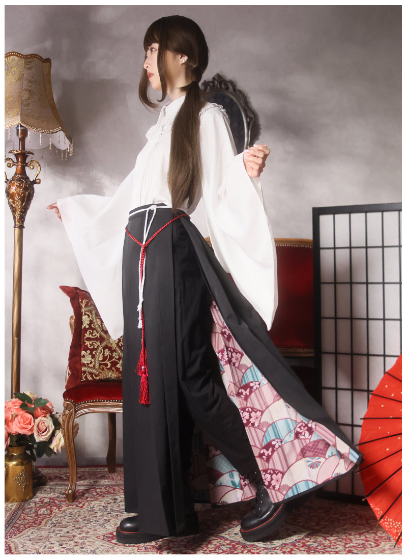 和柄ラップスカート付きパンツ|Favorite フェイバリット レトロ