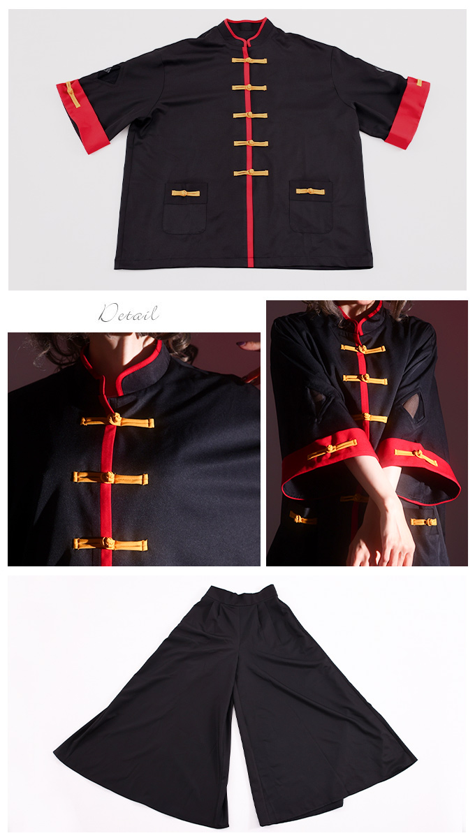 Favoriteオリジナルシンプルチャイナシャツ＆ワイドパンツコーデ