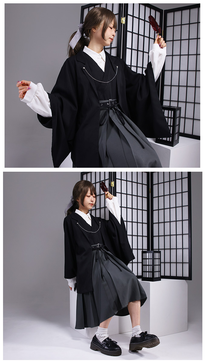 LLサイズあり]和風 着物 和袖 Favorite フェイバリット 書生袴