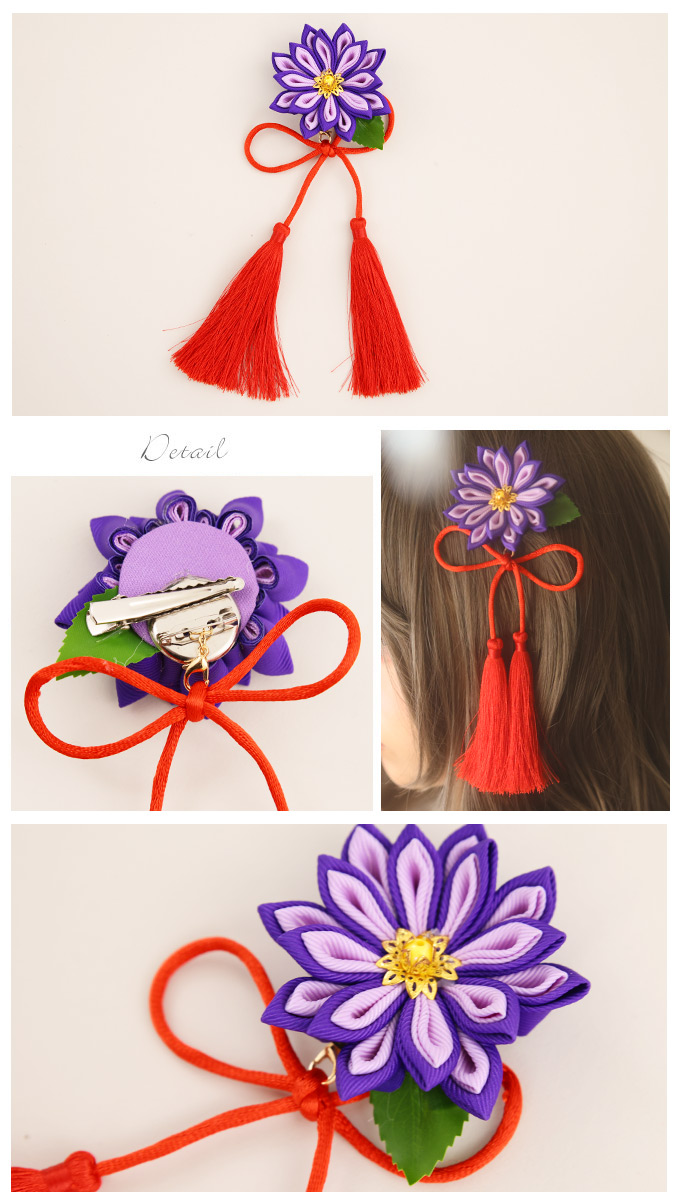 ヘアアクセサリー つまみ細工 和洋折衷 和風Favorite