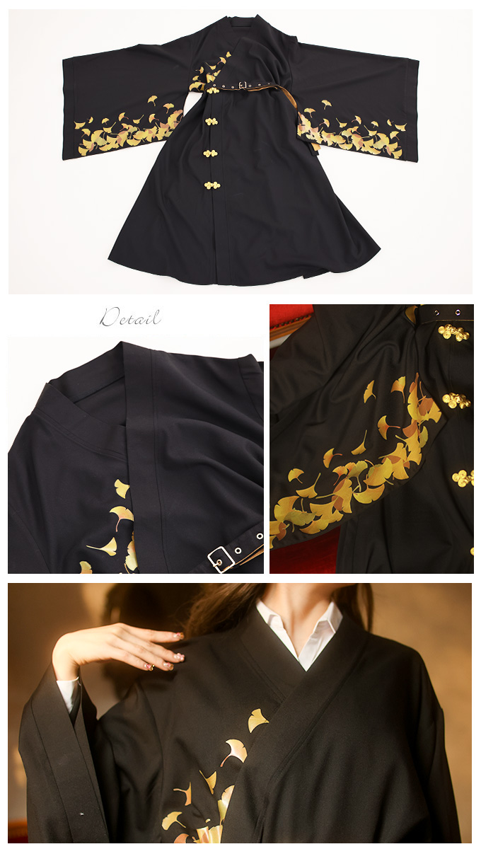 和洋折衷 和袖 Favorite フェイバリット 着物風銀杏ワンピース[23年9月