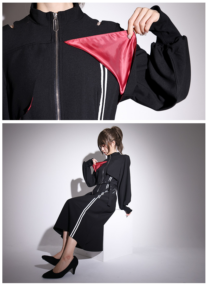 マキシ丈 重ね着風 スリット Favorite フェイバリット クール