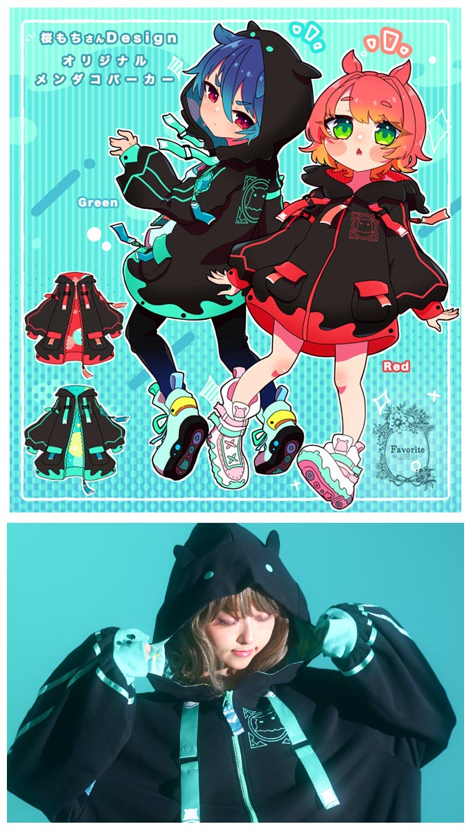 Favorite 桜もち メンダコパーカー Favoriteオリジナル桜もちさんデザインコラボ企画 オリジナル