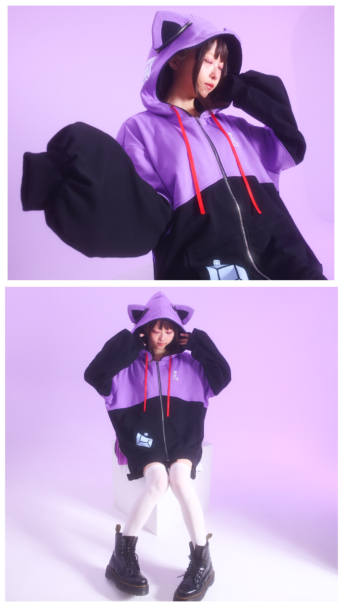 favorite オオノシさんコラボ猫耳パーカー favorite オオノシさんコラボ猫耳パーカー - メルカリ