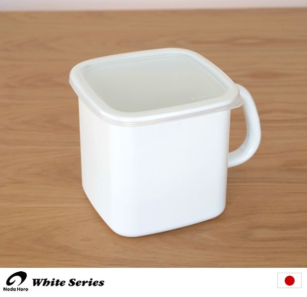 White Series ＼2/25はポイント10倍／ 野田琺瑯 持ち手付 ストッカー