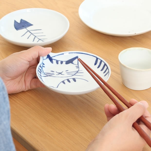 猫陶器皿 5枚セット 作家物匠シリーズ