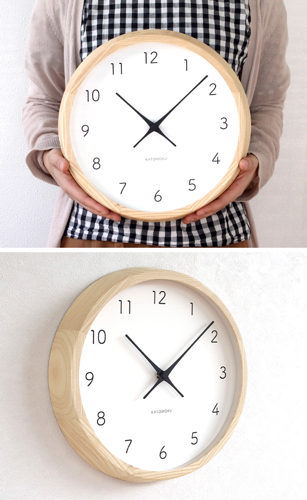 KATOMOKU muku round wall clock 7