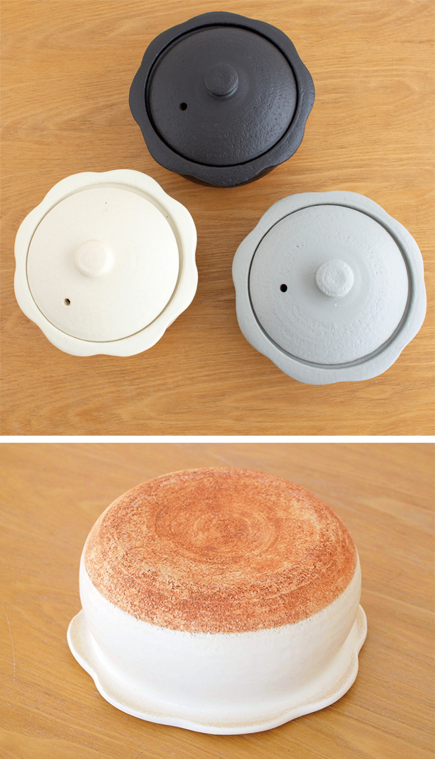 ココナナさま 専用です。8番1対 土鍋 1人用 18cm ココット鍋 陶器 花ココット カネフサ製陶 雑炊