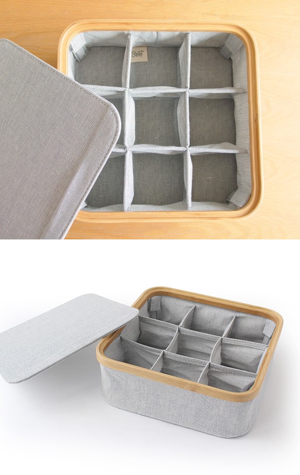 KIM Storage box with lid 9section Gudee　Gudee