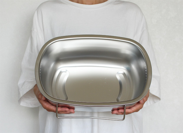 家事問屋 立つ洗い桶 ステンレス 洗い桶 脚付き 自立式 おけ 日本製 made in Japan 36497