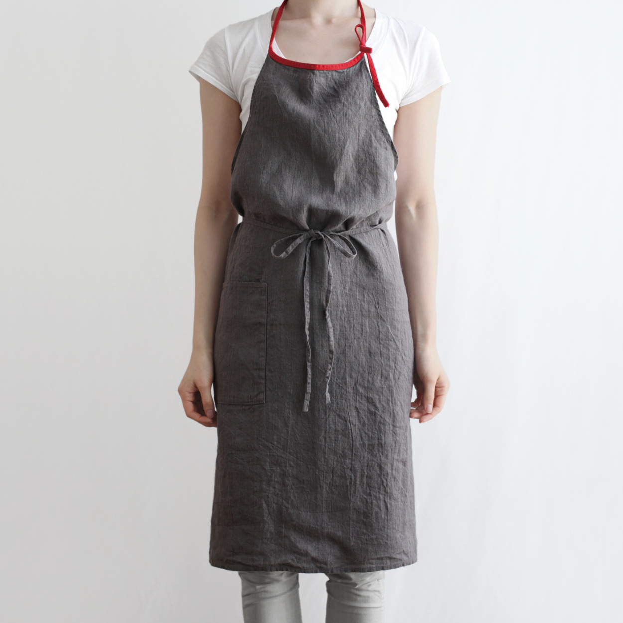 Lino e Lina（リーノエリーナ） エプロン リネン ワンピース ミラ Lino