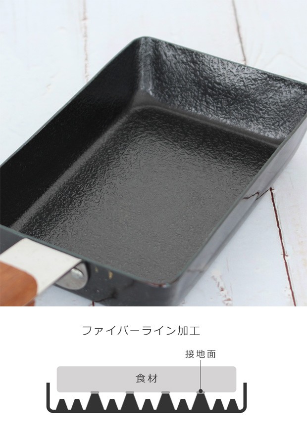 ambai 玉子焼 角小 鉄製 卵1個用 IH対応 玉子焼き器 卵焼き器 焦げ付きにくい ファイバーライン加工 アンバイ 小泉誠 日本製