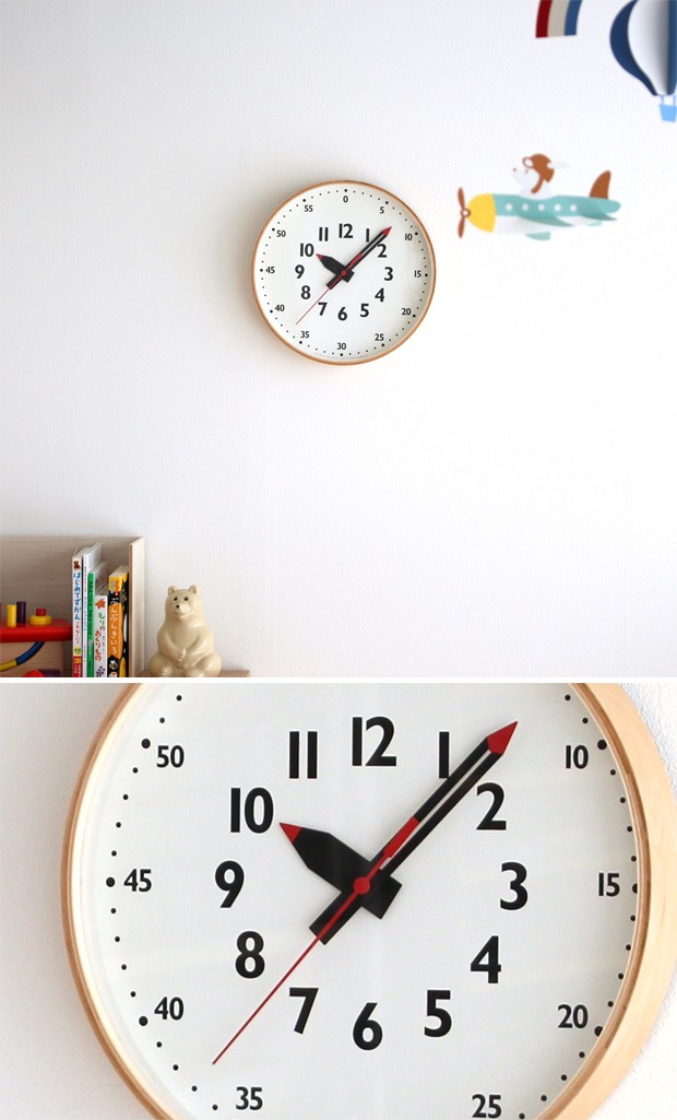 知育時計 置き時計 掛け時計 レムノス LEMNOS ふんぷんくろっく fun pun clock for table 知育クロック  ステップムーブメント