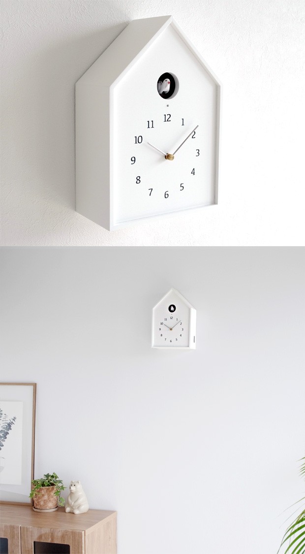 掛け時計 鳩時計 レムノス LEMNOS バードハウスクロック Birdhouse Clock ホワイト カッコー時計 木製 壁掛け時計  NY16-12WH : ny16-12wh : FavoriteStyle キッチン・雑貨 - 通販 - Yahoo!ショッピング