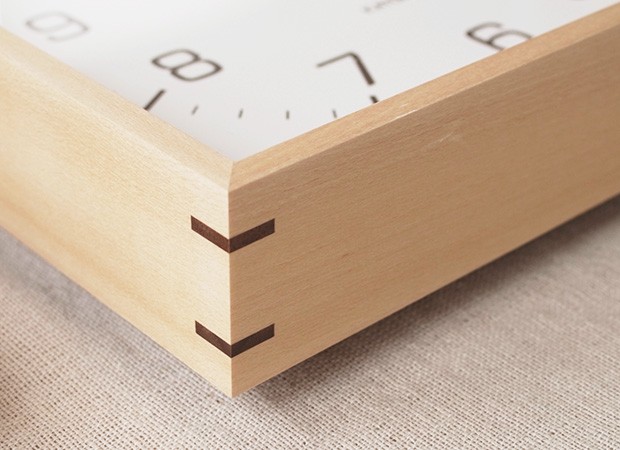 加藤木工 カトモク KATOMOKU Square clock 2 ナチュラル バスウッド 電波時計 壁掛け スクエア 四角 スイープムーブメント