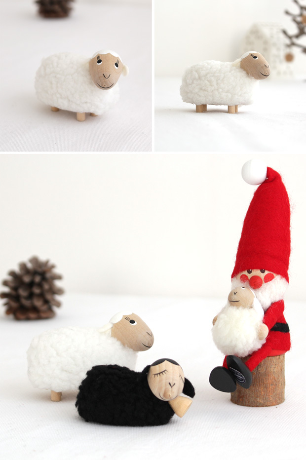 ノルディカニッセ 白羊 大 NORDIKA nisse クリスマス 雑貨 木製 人形