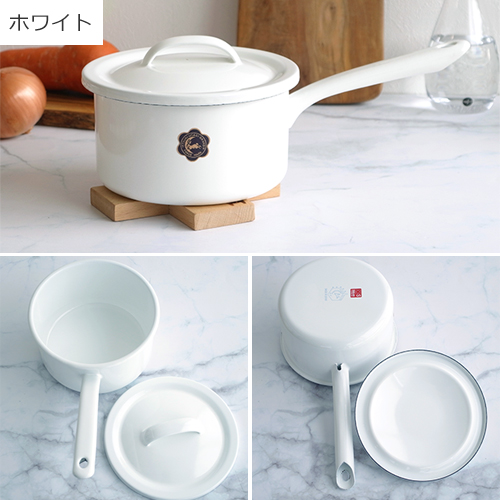 藤井商店　月兎印の蓋付きホーロー容器 月兎印 【取扱終了】月兎印 ソースパン 16cm 1.7L 蓋付き IH対応