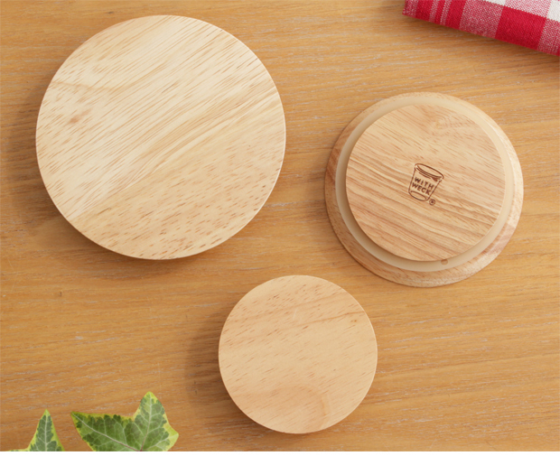 WECK フラット トップ 木のフタ L 蓋 WITH WECK FLAT TOP WOODEN LID ウェック 保存容器 保存瓶 WW-023L