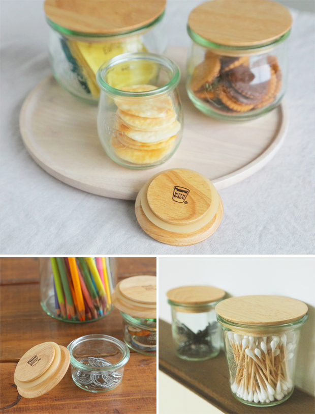 WECK フラット トップ 木のフタ L 蓋 WITH WECK FLAT TOP WOODEN LID ウェック 保存容器 保存瓶 WW-023L
