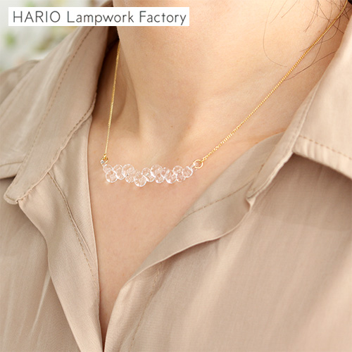 HARIO Lampwork Factory ハリオ ネックレス グロス Water Drops