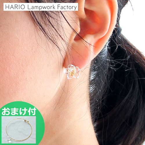 KALNA × HARIO Lampwork Factory ピアス ソフト HARIO（ハリオ）」とのコラボ | La cienega
