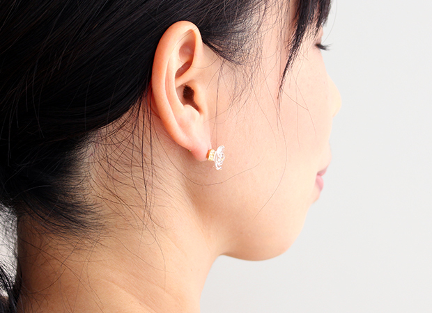 新品同様美品 ハリオ ネジリLampwork Factory ピアス ハリオ ピアス ネジリ Abstract ガラス製 HARIO Lampwork