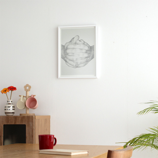 2/25はポイント10倍／ ポスター 北欧 30×40 cm Folded Hands