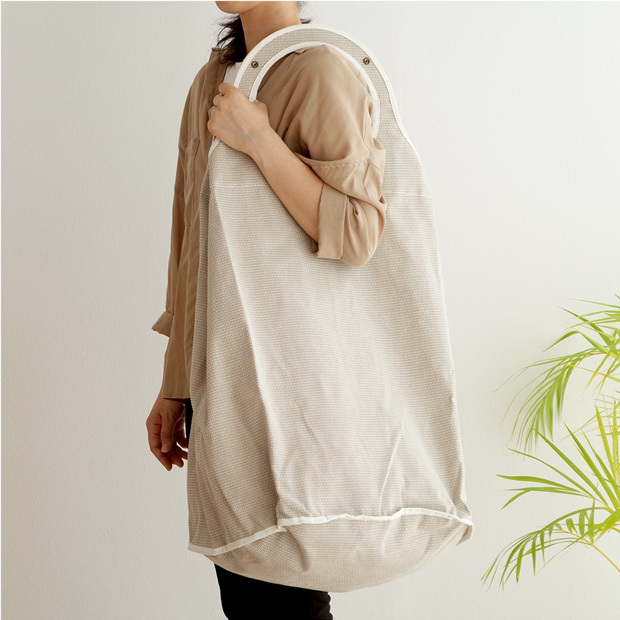 Gudee ランドリーバッグ 大容量 100L 洗濯物 収納 布 ブラウン Butterfly II Fabric bag Brown GudeeLife