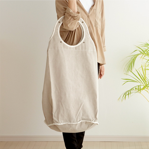 Gudee ランドリーバッグ 大容量 100L 洗濯物 収納 布 ブラウン Butterfly II Fabric bag Brown GudeeLife　Gudee